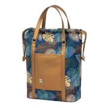 Bora 3 az 1-ben Maxi (hátizsák, kézitáska, válltáska) sötét bronz/kék levélminta