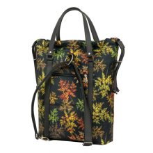 Bora 3 az 1-ben Maxi (hátizsák, kézitáska, válltáska) fekete/őszi levélminta