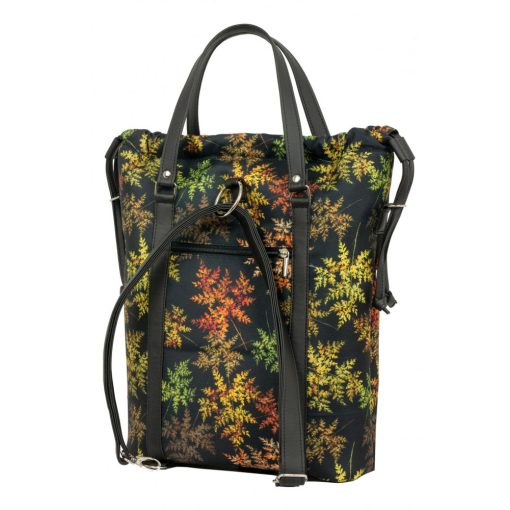 Bora 3 az 1-ben Maxi (hátizsák, kézitáska, válltáska) fekete/őszi levélminta