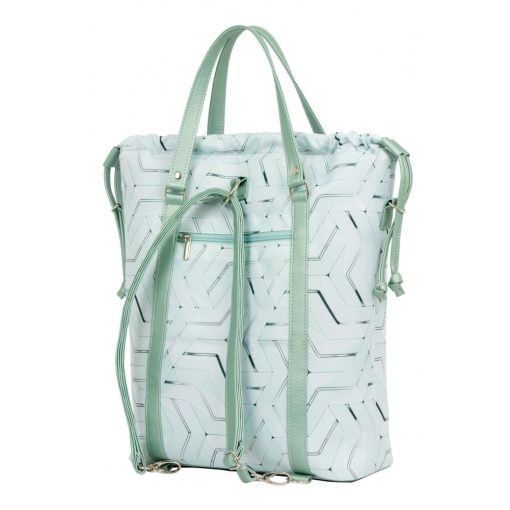Bora 3 az 1-ben Maxi (hátizsák, kézitáska, válltáska) menta/menta geometrikus
