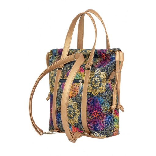 Bora 3 az 1-ben Mini (hátizsák, kézitáska, válltáska) világos bronz/mandala