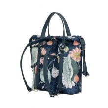 Bora 3 az 1-ben Mini (hátizsák, kézitáska, válltáska) sötétkék/kék tavirózsa