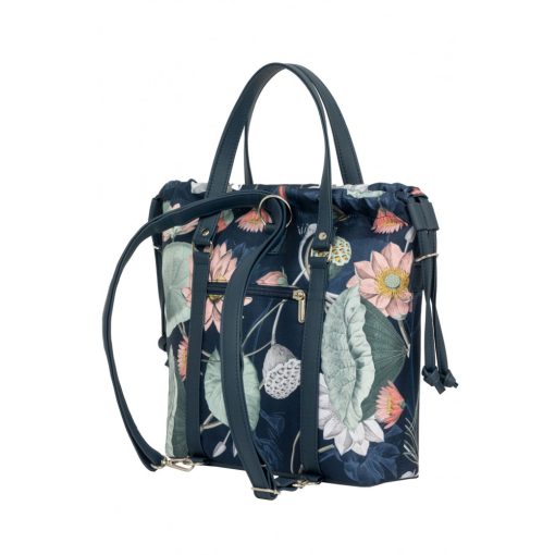 Bora 3 az 1-ben Mini (hátizsák, kézitáska, válltáska) sötétkék/kék tavirózsa