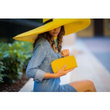 Elin pénztárca maxi fekete/őszi levélminta