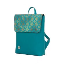 Inez fedeleles hátizsák mini türkiz/barokk minta