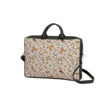 Kloé laptoptáska  fekete/bézs mozaik