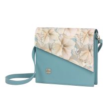 Szófia crossbody táska égszínkék/virágminta