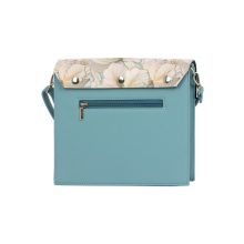 Szófia crossbody táska égszínkék/virágminta