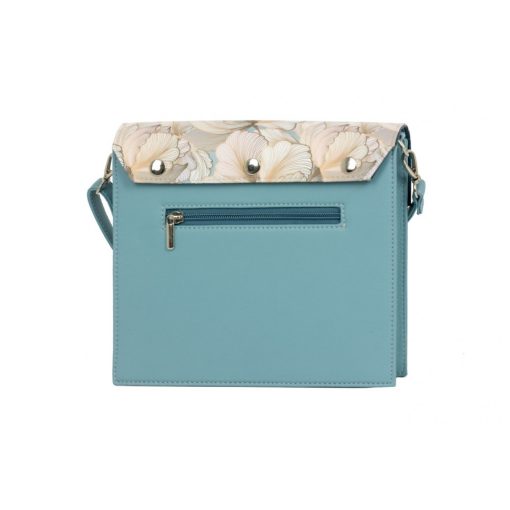 Szófia crossbody táska égszínkék/virágminta
