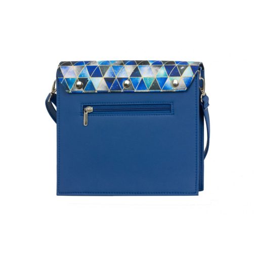 Szófia crossbody táska királykék/kék geometrikus