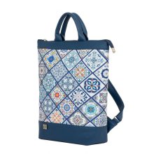 Zoé Notebook (hátizsák és kézitáska) sötétkék/portugál csempe