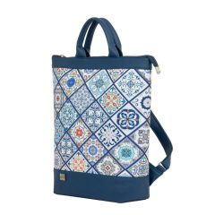   Zoé Notebook (hátizsák és kézitáska) sötétkék/portugál csempe
