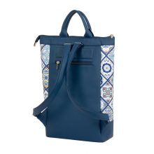 Zoé Notebook (hátizsák és kézitáska) sötétkék/portugál csempe