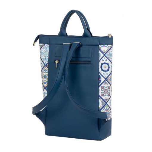 Zoé Notebook (hátizsák és kézitáska) sötétkék/portugál csempe