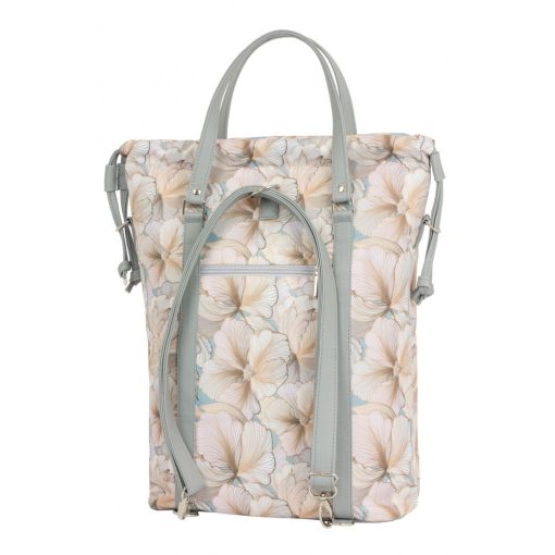 Bora 3 az 1-ben Maxi (hátizsák, kézitáska, válltáska) világosszürke/virágminta