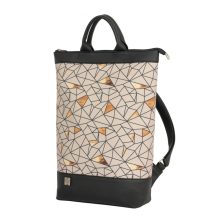 Zoé Notebook (hátizsák és kézitáska) fekete/bézs mozaik