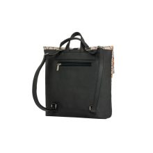 Ilka roll 2 az 1-ben háti- és válltáska fekete/bézs mozaik