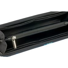 Elin pénztárca maxi fekete/kék tollas