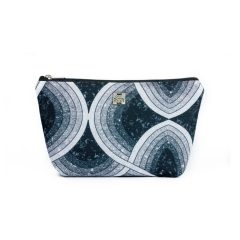 Tekla neszeszer L fekete retro minta