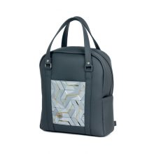 Aurora 2 az 1-ben kézitáska és hátizsák sötétszürke/szürke geometrikus