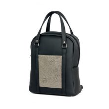 Aurora 2 az 1-ben kézitáska és hátizsák fekete/pezsgő csillámos
