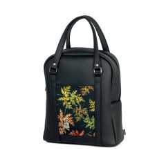   Aurora 2 az 1-ben kézitáska és hátizsák fekete/őszi levélminta