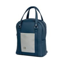 Aurora 2 az 1-ben kézitáska és hátizsák középkék/3D ezüst