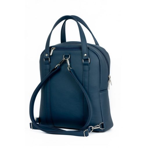 Aurora 2 az 1-ben kézitáska és hátizsák középkék/3D ezüst