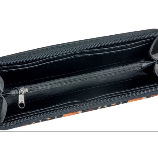 Elin pénztárca maxi fekete/párduc mintás