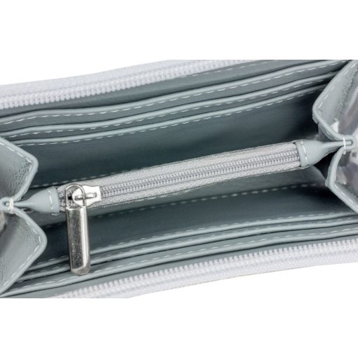 Elin pénztárca mini világosszürke/menta tavirózsa