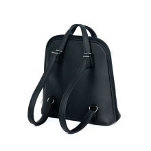 Cintia 2 az 1-ben háti- és válltáska fekete/fekete csillámos