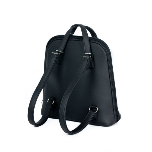 Cintia 2 az 1-ben háti- és válltáska fekete/fekete csillámos