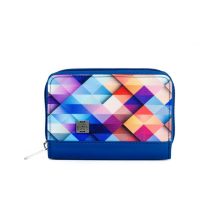 Elin pénztárca mini királykék/kék geometrikus