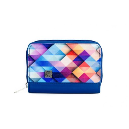 Elin pénztárca mini királykék/kék geometrikus