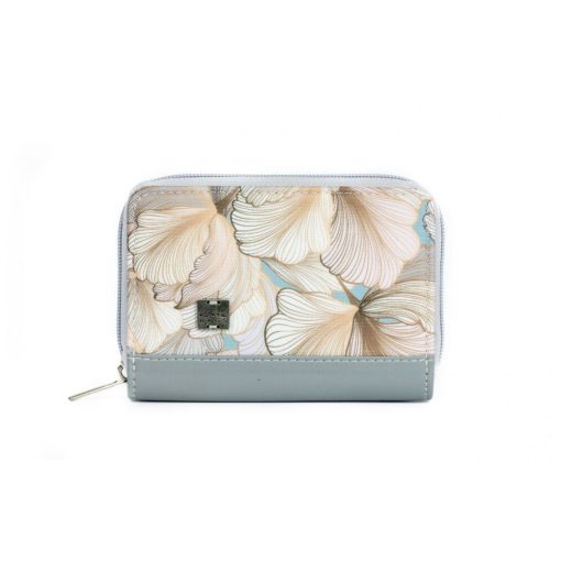 Kira Bags - Elin pénztárca mini világosszürke/virágminta