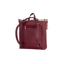 Ilka roll 2 az 1-ben háti- és válltáska bordó/bordó háromszöges