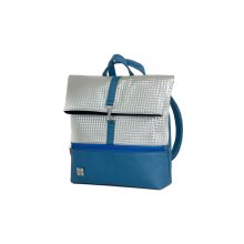 Ilka roll 2 az 1-ben háti- és válltáska középkék/3D ezüst