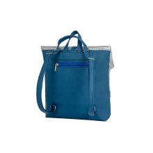 Ilka roll 2 az 1-ben háti- és válltáska középkék/3D ezüst