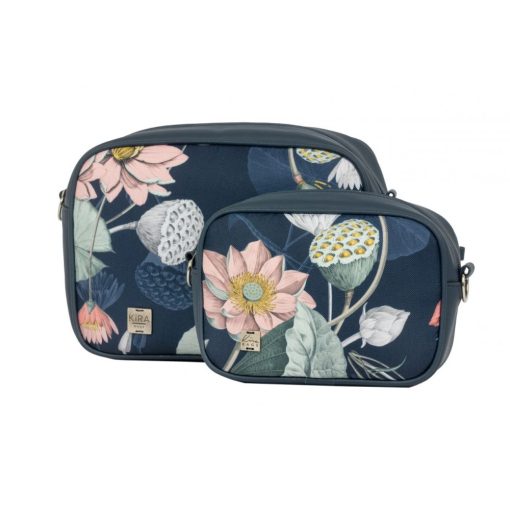 Írisz maxi válltáska királykék/kék geometrikus