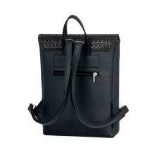 Inez fedeleles hátizsák mini fekete/fekete rattanminta