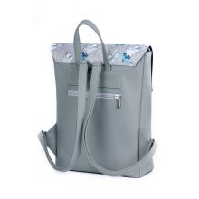 Inez fedeleles hátizsák mini világosszürke/bagolyminta