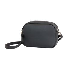 Írisz maxi válltáska fekete/pezsgő csillámos