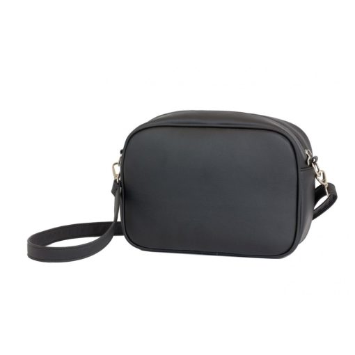 Írisz maxi válltáska fekete/pezsgő csillámos