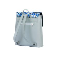 Kora maxi cserélhető fedeles hátizsák világos szürke/kék mozaik