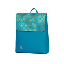 Kora maxi cserélhető fedeles hátizsák türkíz/barokk minta