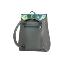 Kora mini cserélhető fedeles hátizsák sötétszürke/pálma háromszöges