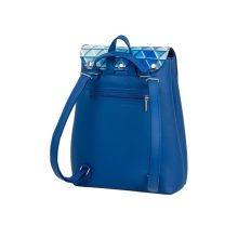 Kora mini cserélhető fedeles hátizsák királykék/kék háromszöges