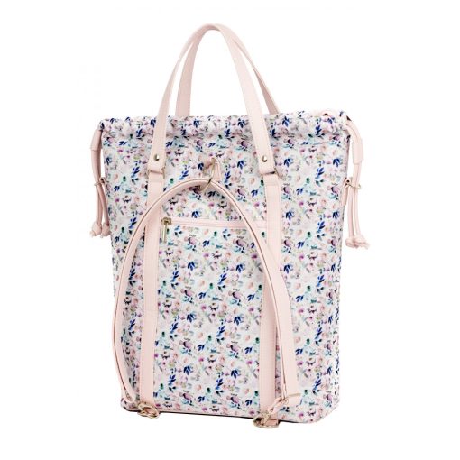 Bora 3 az 1-ben Maxi (hátizsák, kézitáska, válltáska) púder/kék apróvirágos