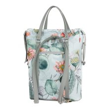 Bora 3 az 1-ben Maxi (hátizsák, kézitáska, válltáska) világosszürke/menta tavirózsa