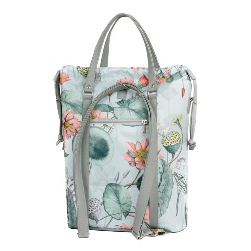 Bora 3 az 1-ben Maxi (hátizsák, kézitáska, válltáska) világosszürke/menta tavirózsa